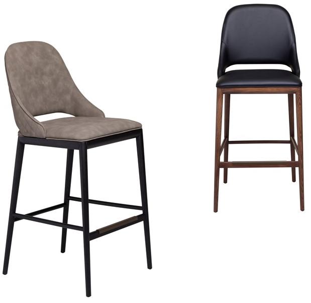 Tonin Casa Высокий табурет из кожи на основе ореха Malva sun-id-1469286 - Вид №4