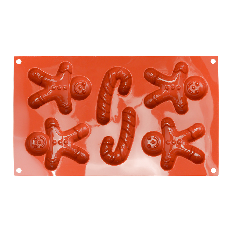 26.106.00.0065 Форма для приготовления печенья ginderbread man, 33,6 х 18 х 2,4 см, силиконовая Silikomart  - Вид №6