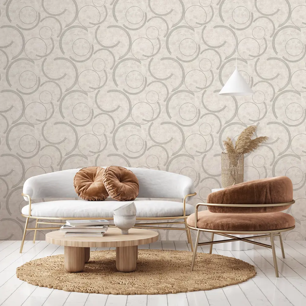 Обои флизелиновые Ornamy Diva темно-бежевые 1.06x10 м OR8035-02 STLM-2042894 - Вид №2