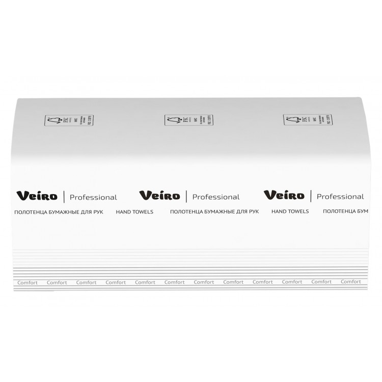 KV210 Veiro Бумажные полотенца листовые Veiro Professional Comfort KV210 H3 20 пачек по 250 листов 