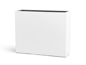 41.3320-05-040-WH-92/75 Кашпо  Effectory - серия Gloss - Дивайдер высокий - белый глянцевый лак Цветочная коллекция