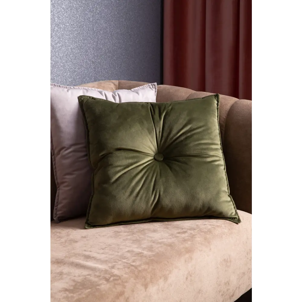 Подушка Бархат 43х43 см зелёная LINEN WAY STLM-2036927 - Вид №3