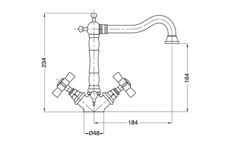 19349 Смеситель Migliore Princeton - Вид №1