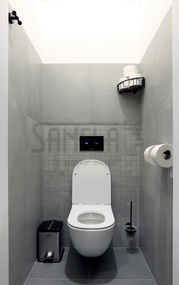 62261 Нержавеющая угловая полка, черная матовая поверхность SANELA  - Вид №2