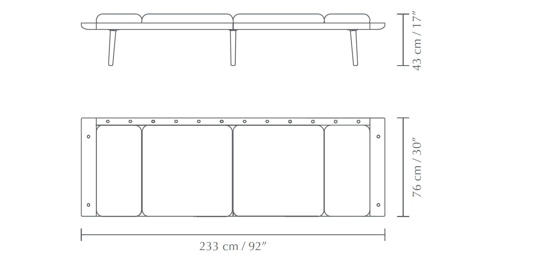 Спальная кровать с деревянной обивкой UMAGE Lounge Around ARCH-00062836 - Вид №3