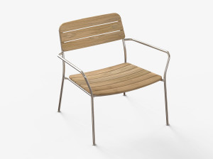 Садовое кресло из тикового дерева с подлокотниками