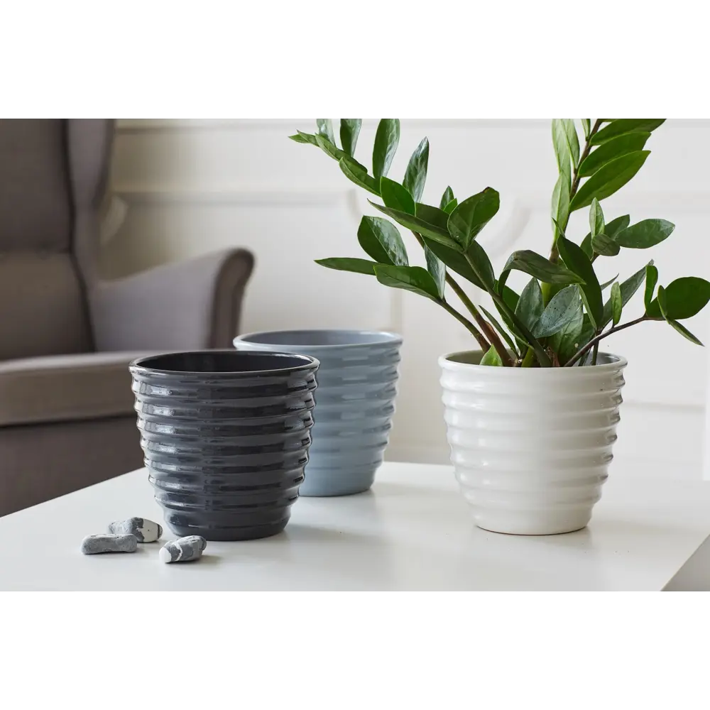 Santreyd Горшок «Хельсинки» — керамический кашпо с рельефной текстурой 82836499 STLM-0036702 - Вид №3