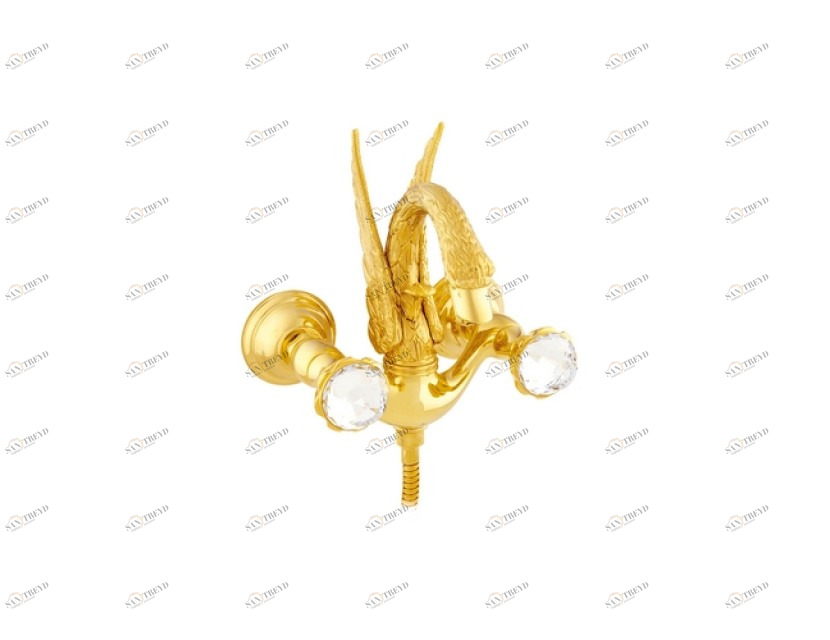 039258.A00.50 Душевой набор для ванны с кристаллами сваровски Яркий хром Mestre Swan