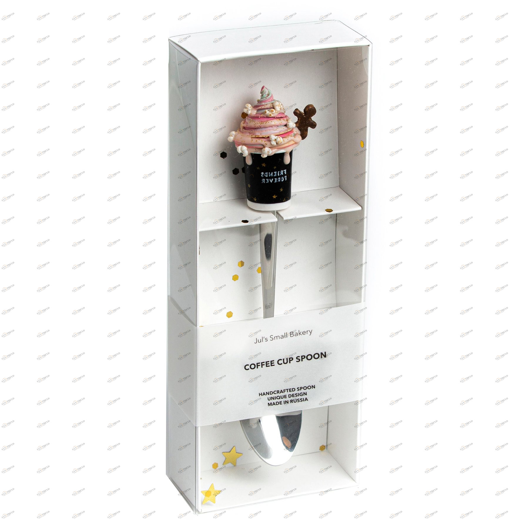 Чайная ложка с кофейным стаканчиком Friends Forever JULS SMALL BAKERY  335364 Черный Santreyd 