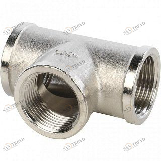 Тройник ВР 3/4" никель STOUT SFT0020000034