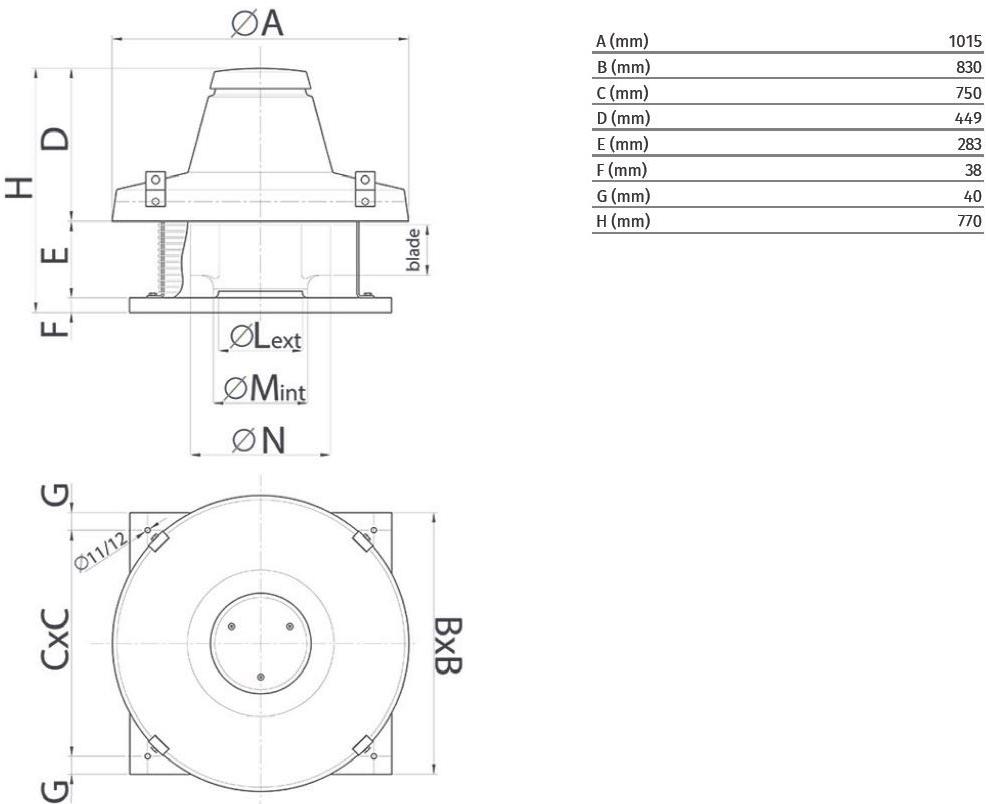 Vortice Центробежный потолочный вентилятор с радиальным выпуском Torrette tr-e 15070 - Вид №1