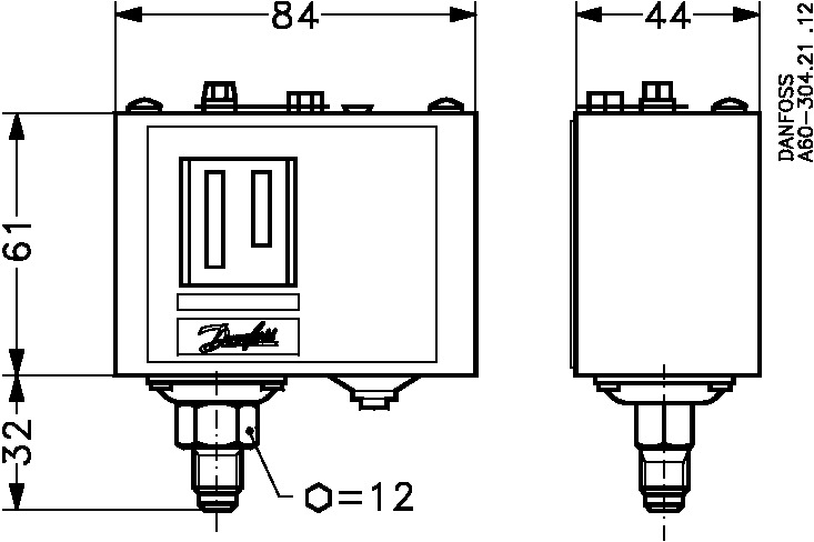 Danfoss Реле давления одноблочные KP KP 1 Реле давления 060-110166  - Вид №5