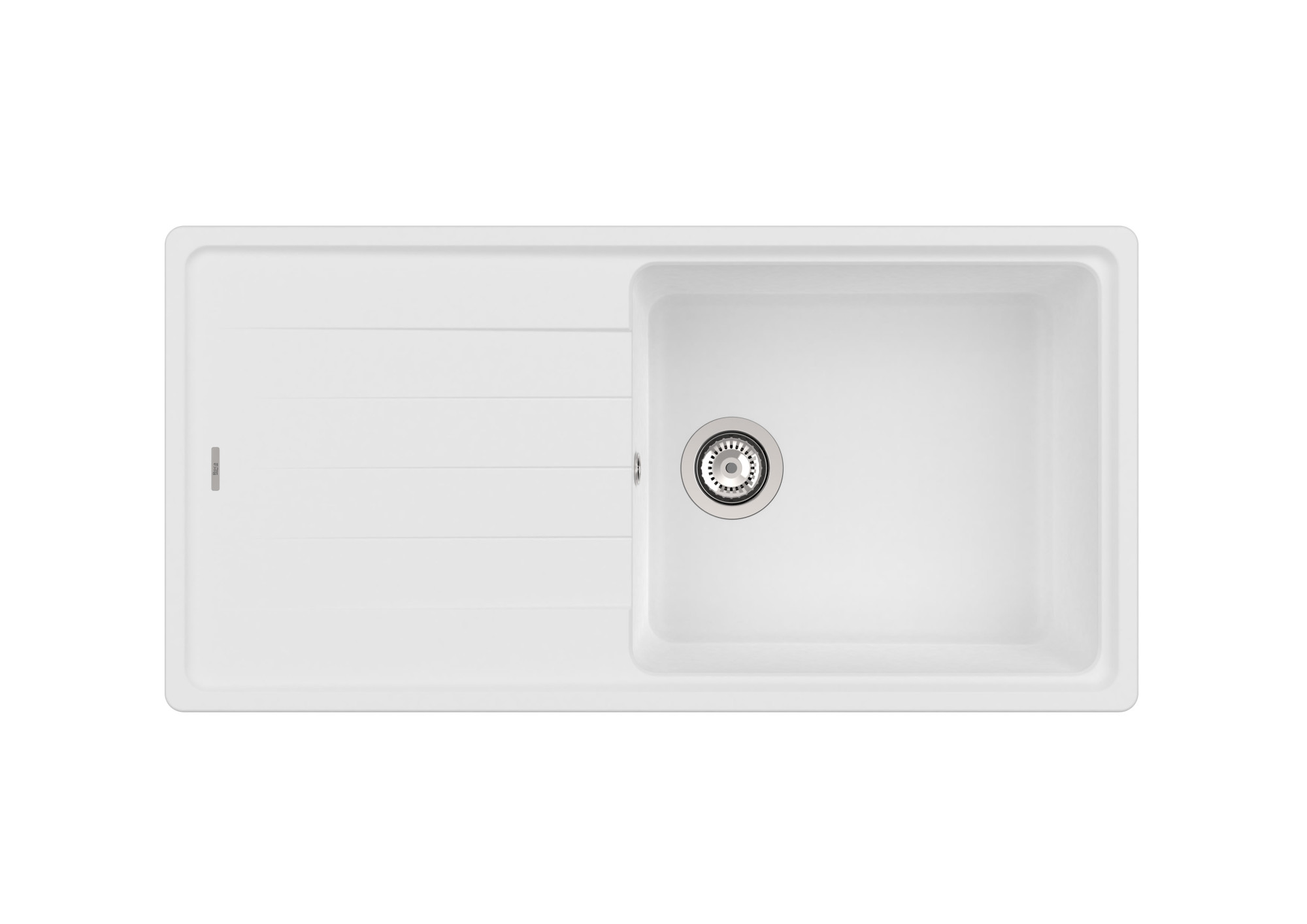 A880190020 Двусторонняя мойка с одной чашей из QUARZEX® ROCA Bergen