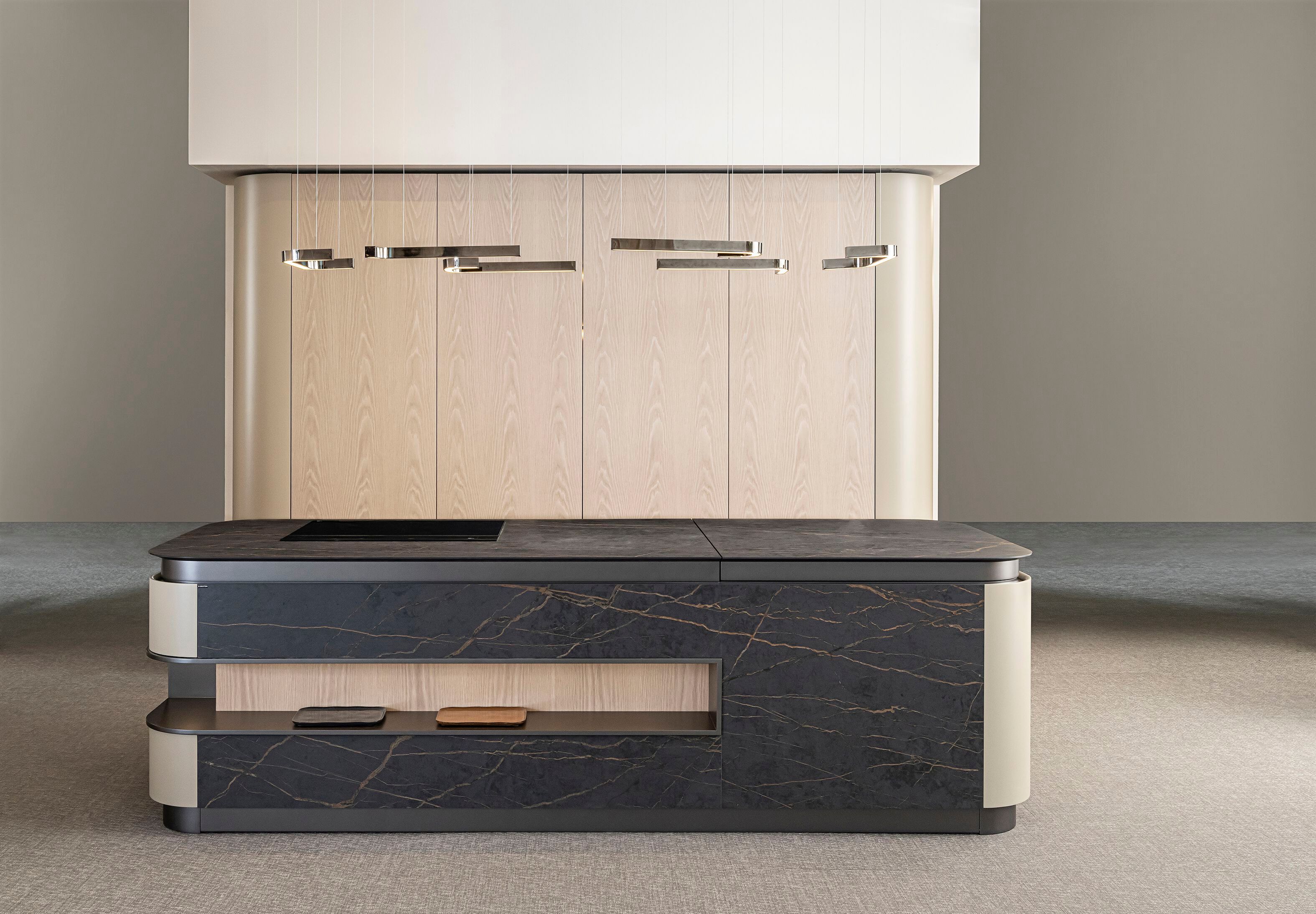 Выдвижная кухня с островом на заказ Bizzotto Italia Атмосфера ARCH-00077572