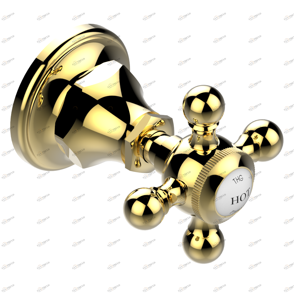 A52-30B/H Маховик для встраиваемого в стену вентиля для горячей воды Thg-paris Broadway Золото A52 30B/H CAT.F