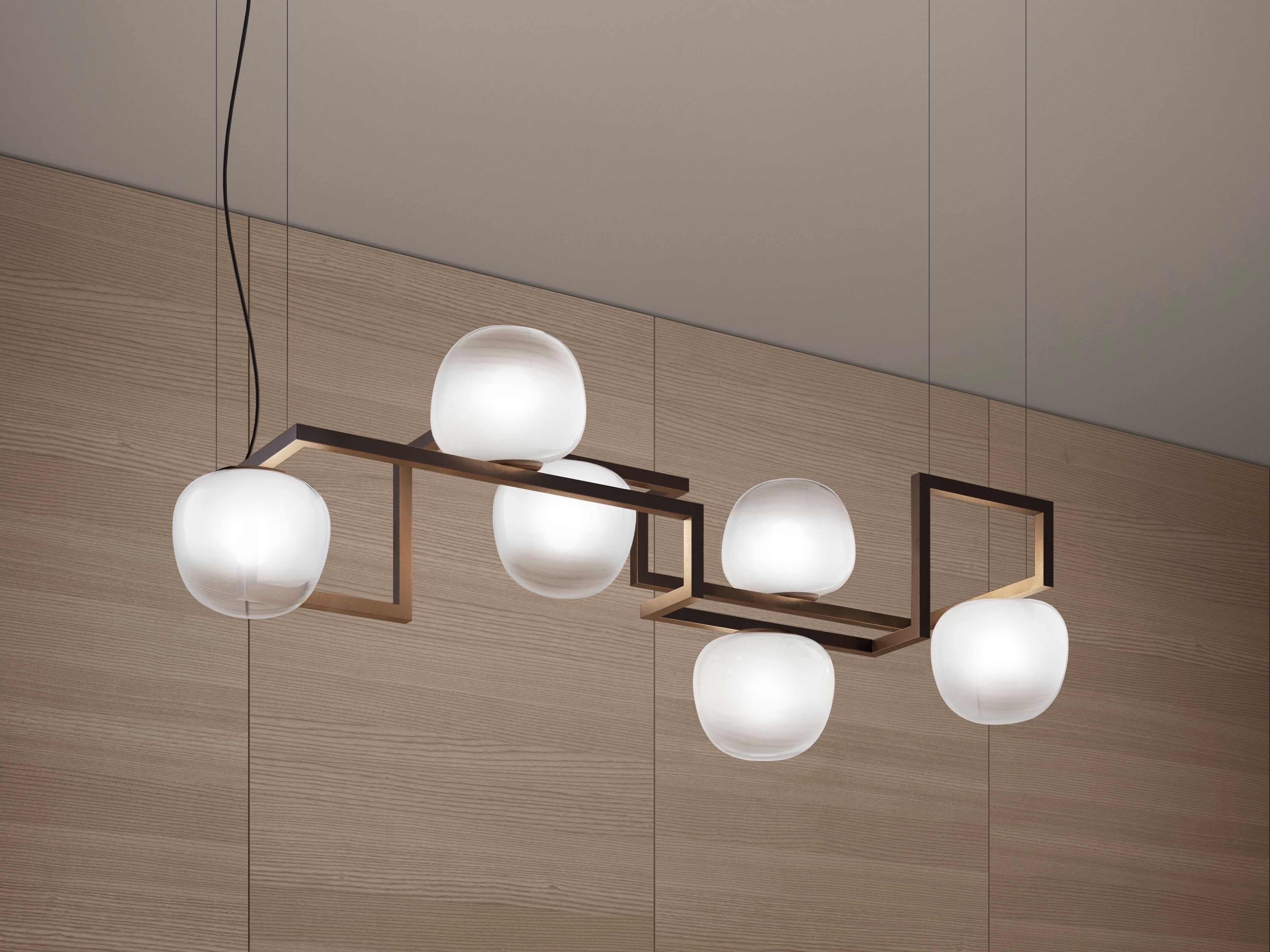 Стеклянный и металлический подвесной светильник Vetreria Vistosi Globose ARCH-00146760