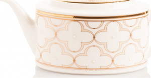 10628666 Noritake Чайник Noritake "Трефолио,золотой кант" 1,3л Фарфор костяной