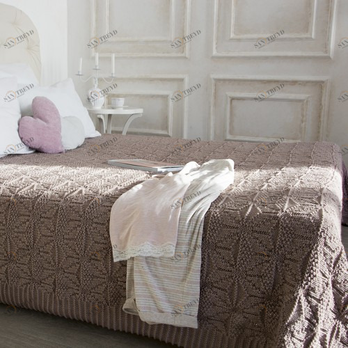 Плед MARLY 220*240 APERO ДИЗАЙНЕРСКИЕ, ВЯЗАНЫЕ, ОДНОТОННЫЕ 010341 Бежевый 