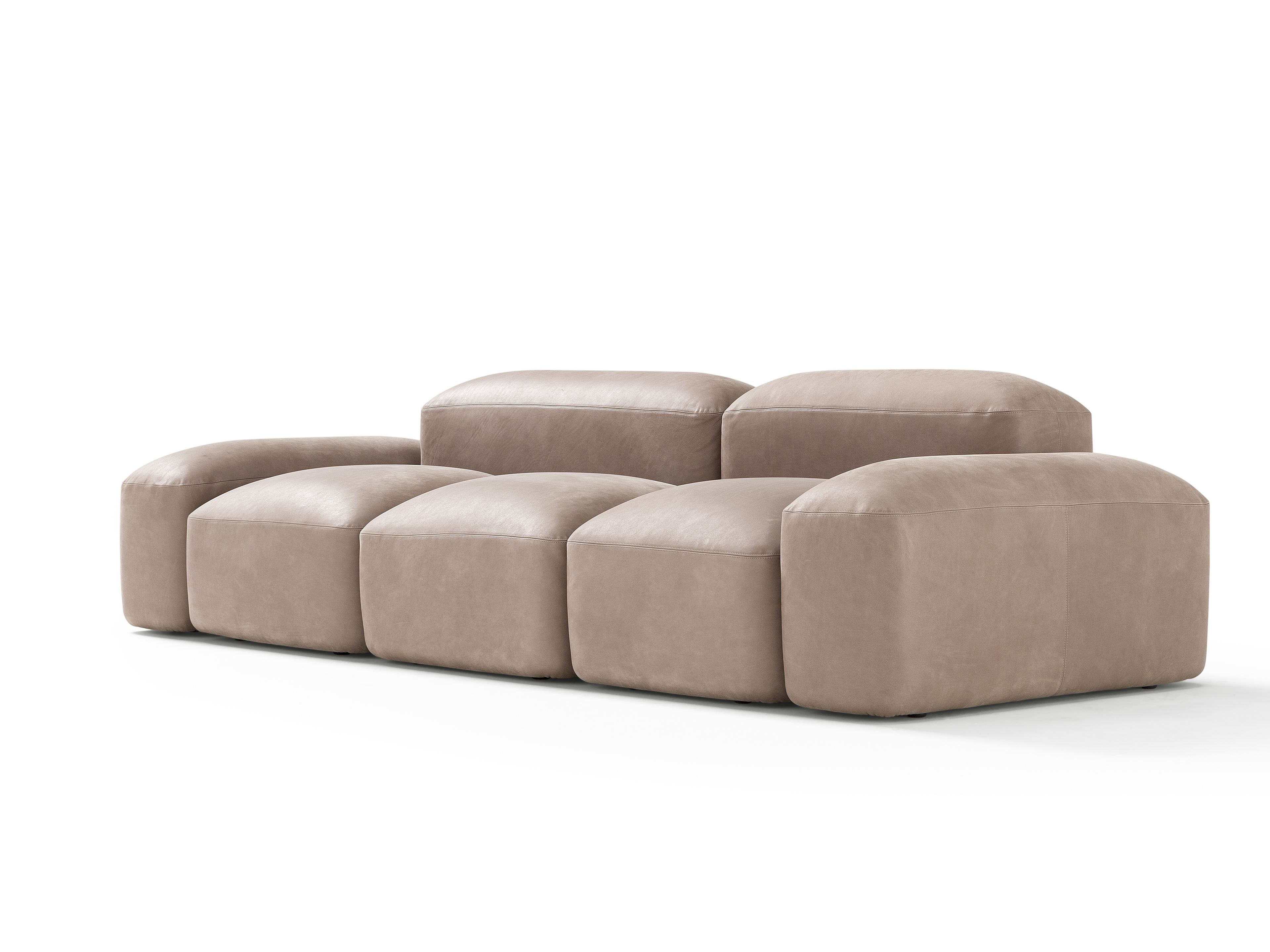 3-местный кожаный модульный диван Amura ARCH-00118588 - Вид №1