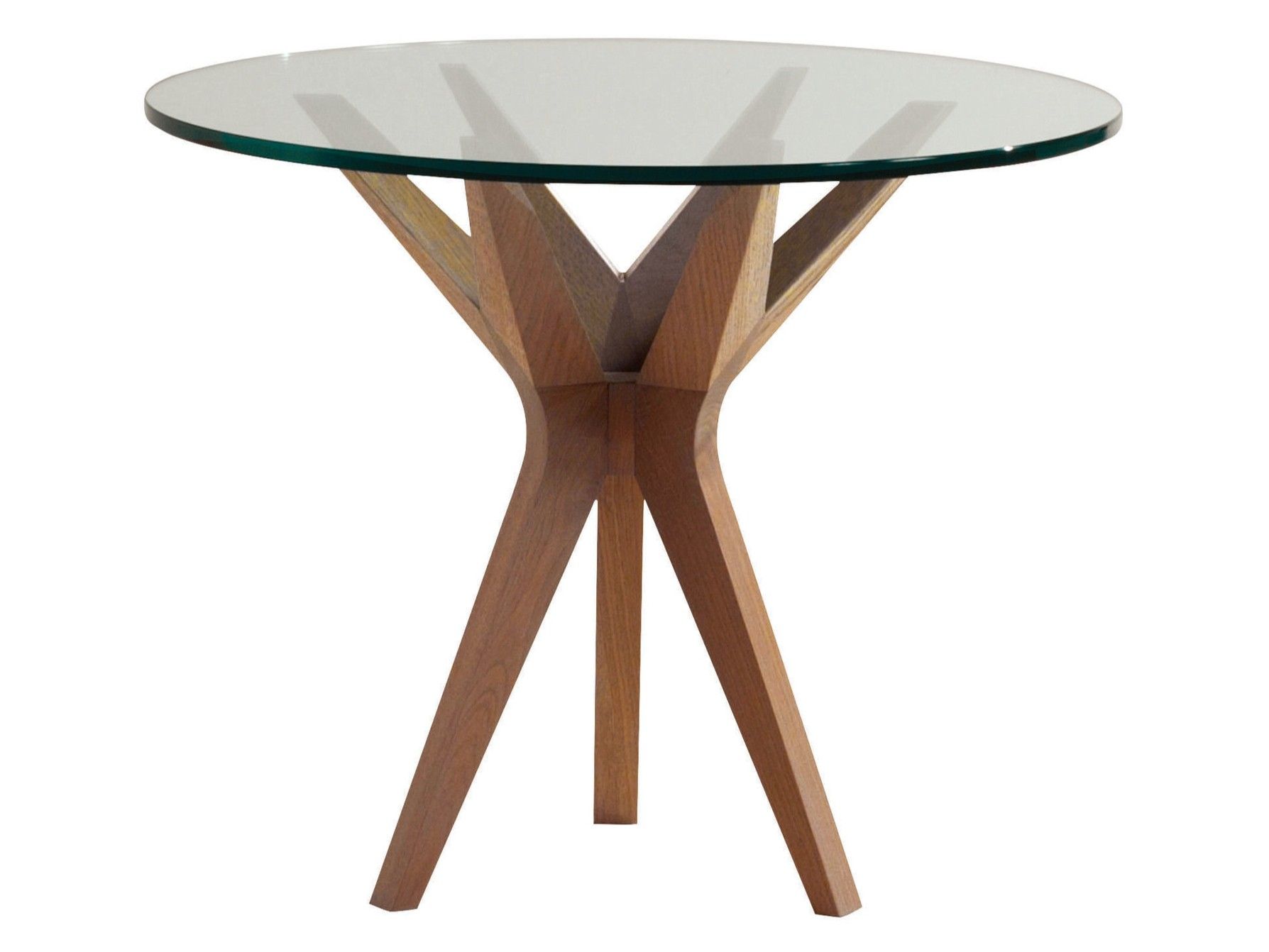 Высокий круглый стол из дерева и стекла ROCHE BOBOIS Aster ARCH-00080371