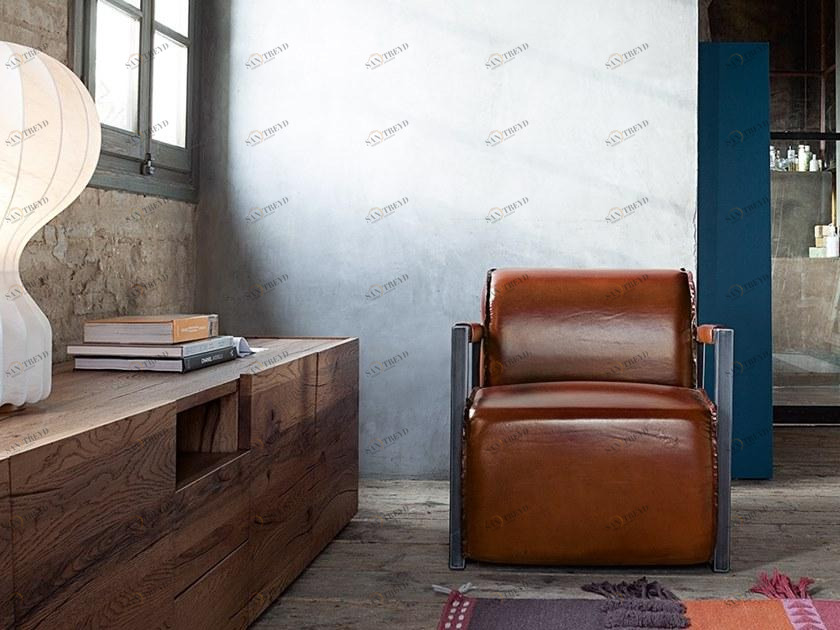 Devina Nais Кожаное кресло с подлокотниками sun-id-1449338