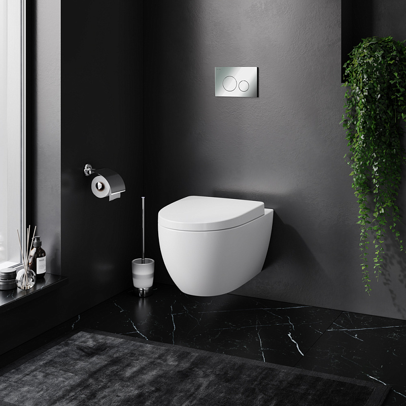 IS49051.111738 Комплект инсталляция с клав Pro L глянц хром с подвесным унитазом с сид м/лифт AM.PM Awe - Вид №1