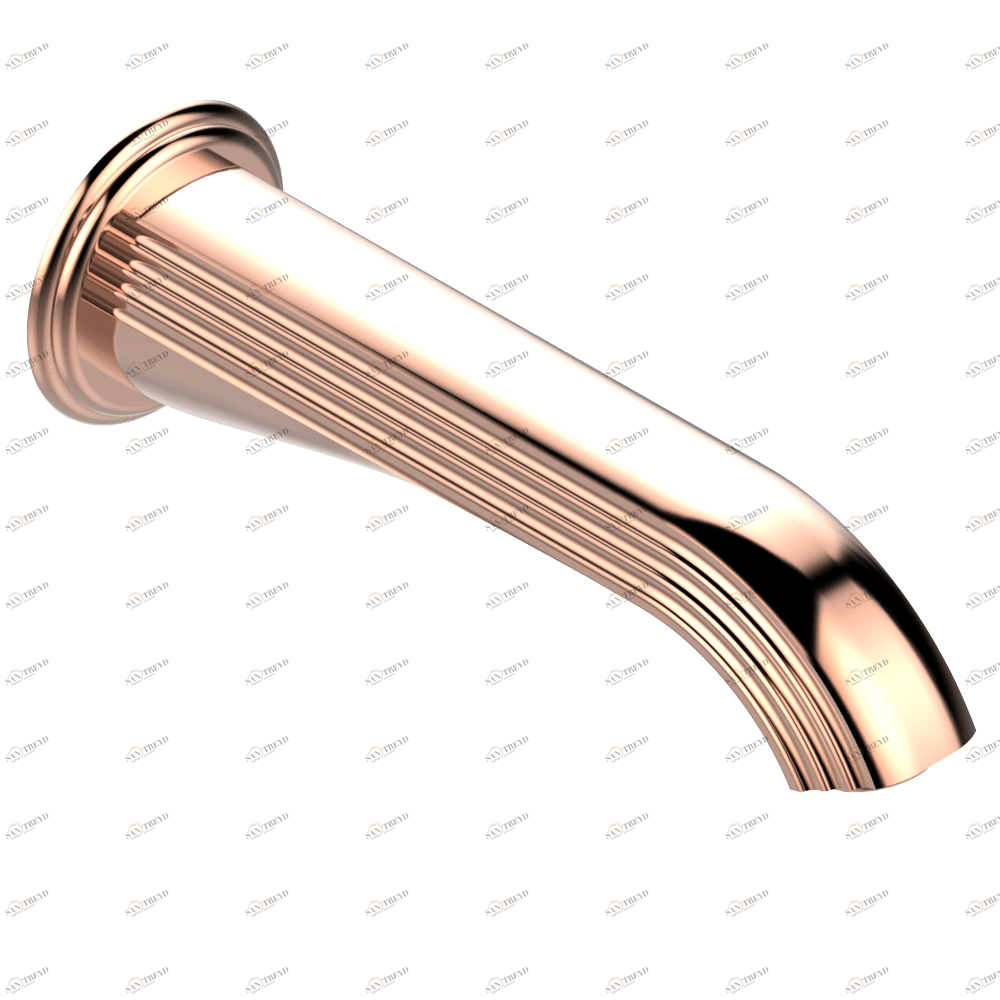 U7C-22SG Излив для ванны встраиваемый в стену - СУПЕР ГОЛИАФ Thg-paris Trocadéro с красной яшмой Розовое золото U7C-22SG CAT.F