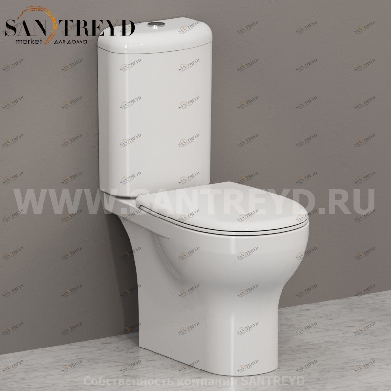 GR008BI Бачок керамический без механизма слива 28 см цвет Белая глазурь Globo GRACE Италия Ceramica Globo