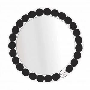 Зеркало круглое с черным принтом диаметр 44 см Sarpi BONESSI НАСТЕННЫЕ 132412 Черный