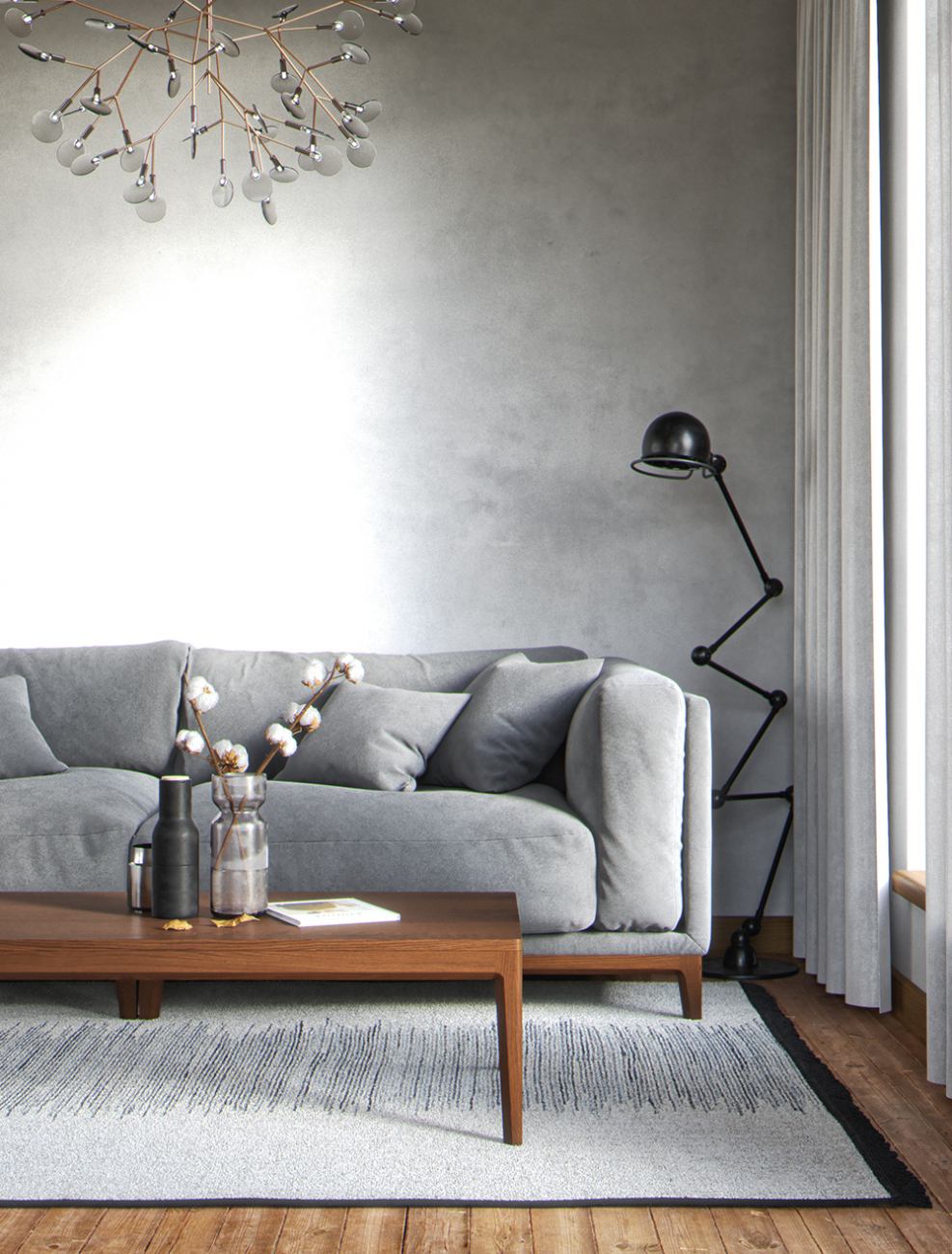 Журнальный столик прямоугольный 120 см дуб венге Case №4 THE IDEA  210106 Венге;черный  - Вид №3