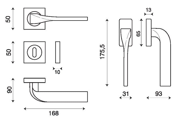 Латунная оконная ручка DK KLEIS ARCH-00057596 - Вид №2