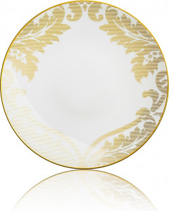 10626590 Haviland Тарелка обеденная 28см "Дамасский узор" (золотая) Фарфор, Керамика