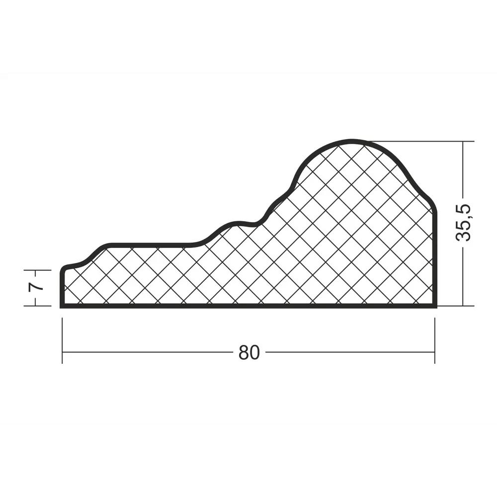 Капитель Грета/Милана 1160x80x35.4 мм ламинация ПВХ цвет дуб аурум VFD STLM-2193022 - Вид №2
