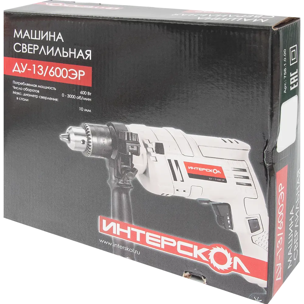 Дрель сетевая ударная Интерскол ДУ-13/600ЭР, 600 Вт STLM-2068493 - Вид №5