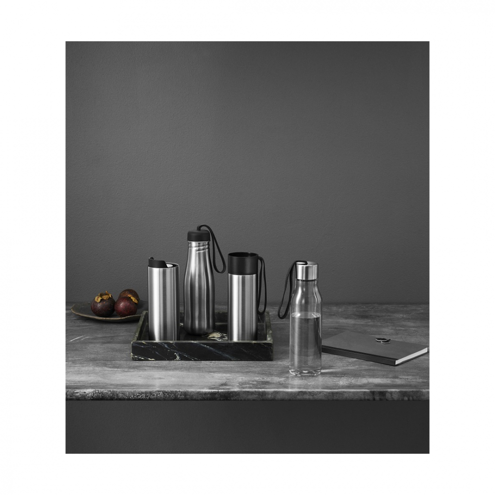 EVA SOLO 505020 Бутылка для воды Active, 700 мл, черная Cиликон, нержавеющая сталь  - Вид №1