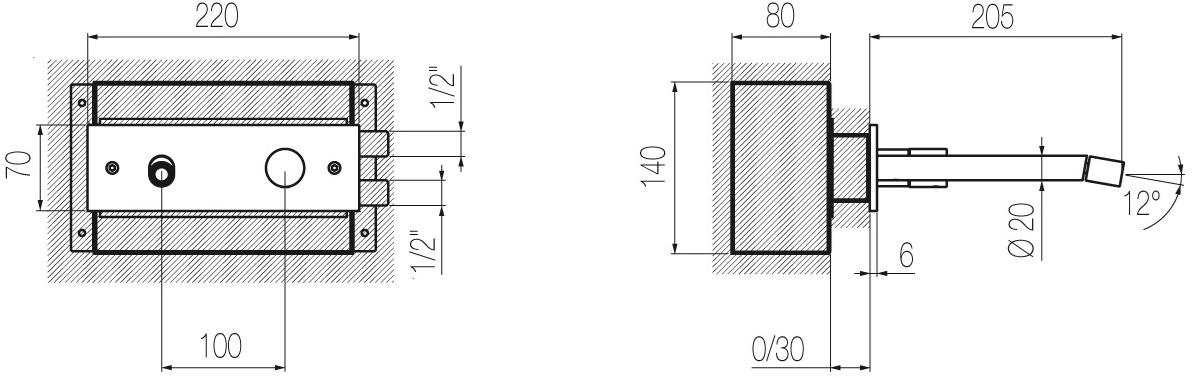 Radomonte Смеситель для биде, однорычажный, настенный из нержавеющей стали, без сливной Hiro Hir19 - Вид №1