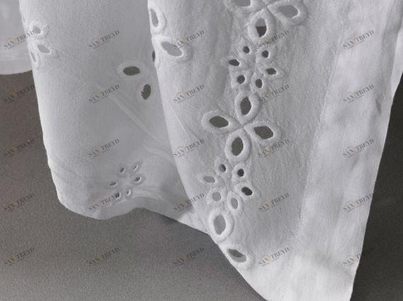 Society Limonta Вышитая льняная простыня Bijou sun-id-1420115