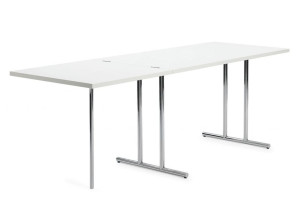 Стол с откидным верхом из стали и дерева