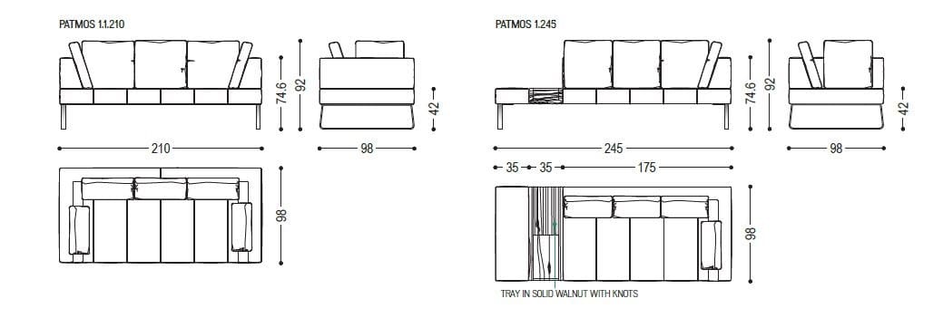 Кожаный диван Riva 1920 PATMOS ARCH-00092903 - Вид №2