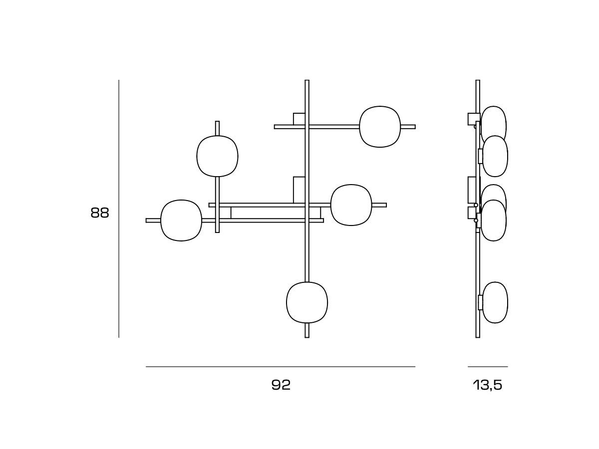 Потолочный светильник / металлический настенный светильник Miloox слиток ARCH-00093416 - Вид №2