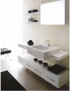 LASA IDEA Деревянная тумба для ванной с низким полом с ящиками Mariposa