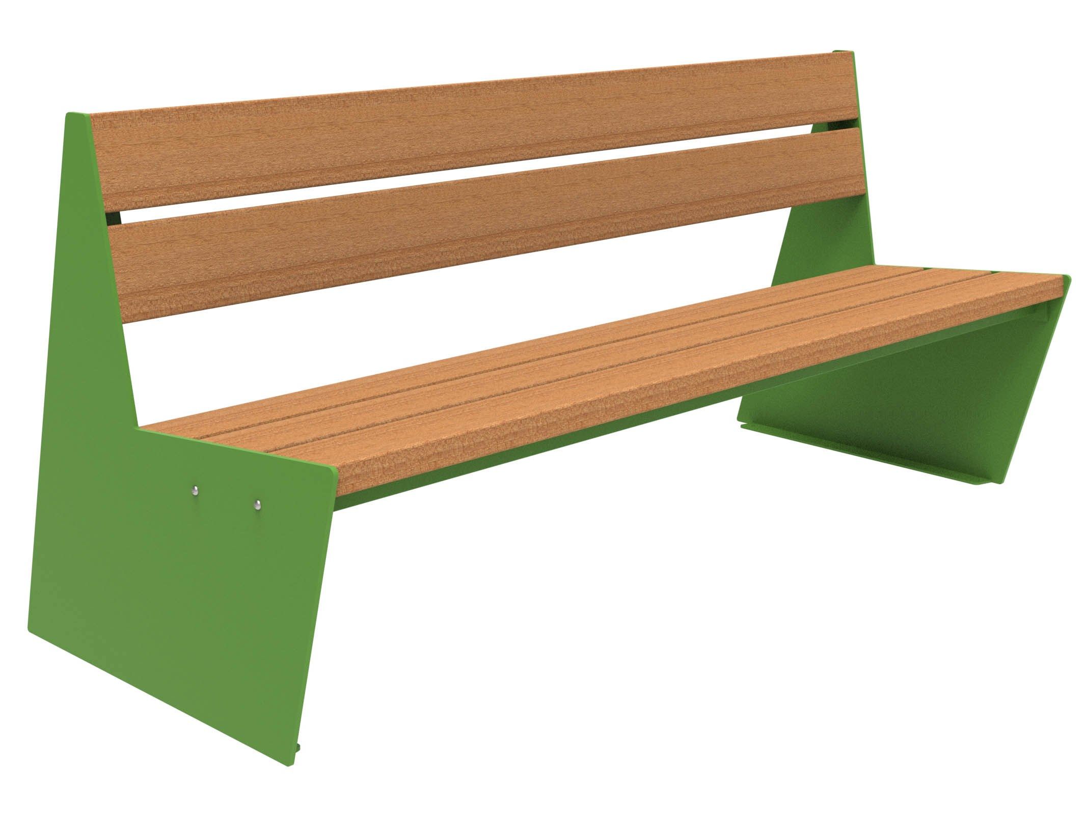 Скамья из окуме со спинкой Lazzari Sharp ARCH-00087617 - Вид №10