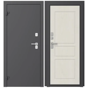 Дверь входная металлическая Термо 88x205 см левая дуб белый