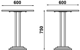 Adico Квадратный мраморный стол по контракту 282 sun-id-1403255 - Вид №1