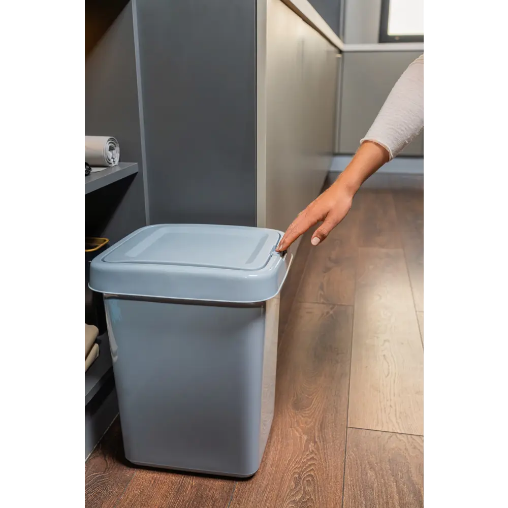 Контейнер для мусора 25 л пластик цвет серый SPIN&CLEAN STLM-2125519 - Вид №6