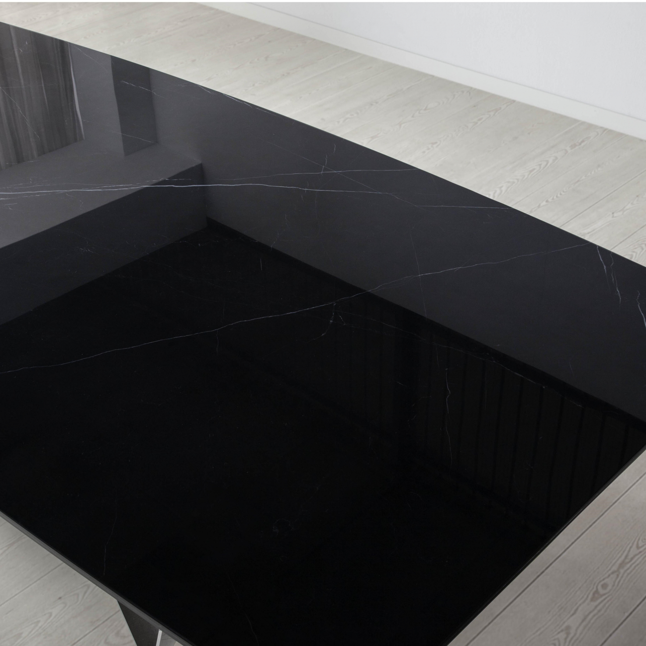 Обеденный стол прямоугольный с черным мрамором 260 см CT2061-MARM-NEGRO от Angel Cerda ANGEL CERDA  241906 Черный  - Вид №2