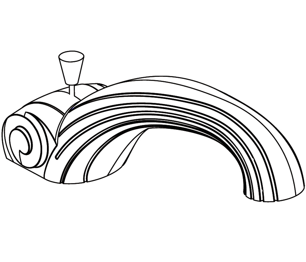 C40-3S1XLD C40-3S1XLD XL Излив на край ванны на край БОНРОШ Cristal & Bronze BONROCHE - Вид №1