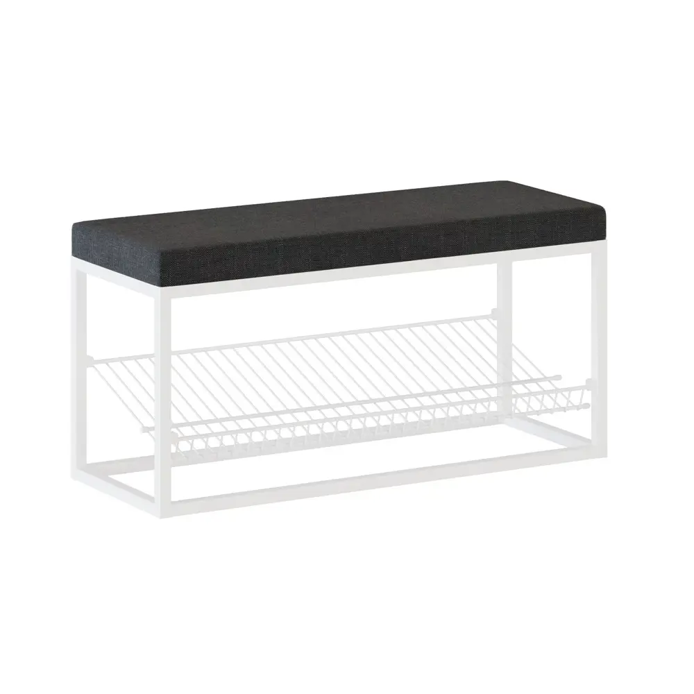 Santreyd Банкетка-обувница с мягким пуфом для прихожей 89373397 Белый муар STLM-1074689