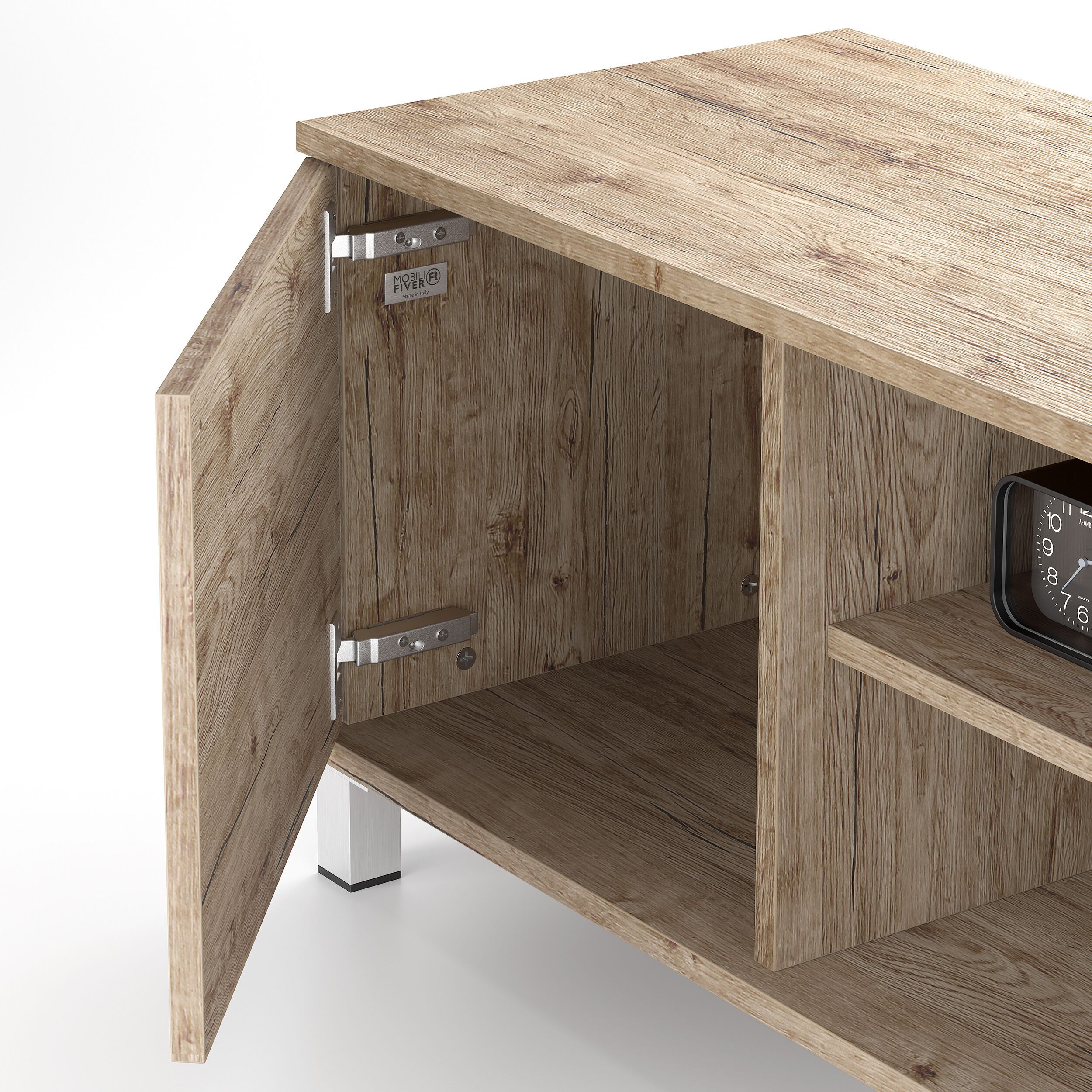 Мебель для телевизора из меламиновой ткани с системой кабельных втулок и распашными дверцами Mobili Fiver Rachele ARCH-00106865 - Вид №12