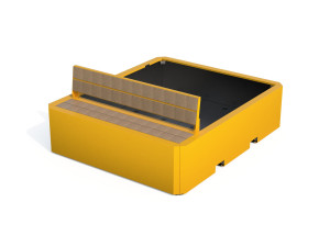 Стальная скамейка со встроенным плантатором